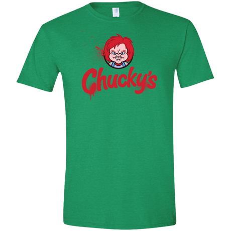 T-Shirts Heather Irish Green / S Chuckys Logo Men's Semi-Fitted Softstyle