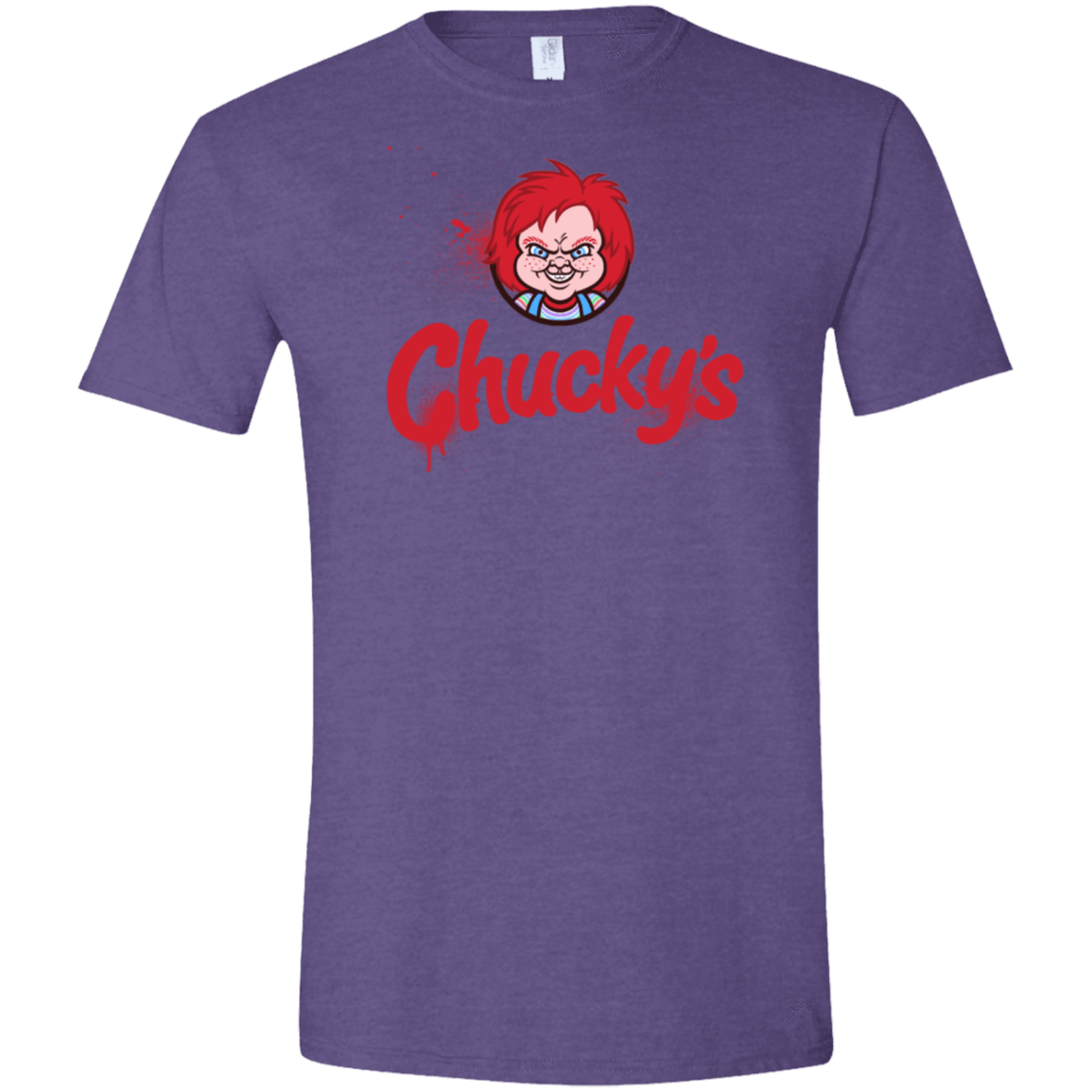 T-Shirts Heather Purple / S Chuckys Logo Men's Semi-Fitted Softstyle