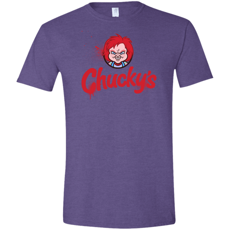 T-Shirts Heather Purple / S Chuckys Logo Men's Semi-Fitted Softstyle