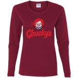 T-Shirts Cardinal / S Chuckys Logo Women's Long Sleeve T-Shirt