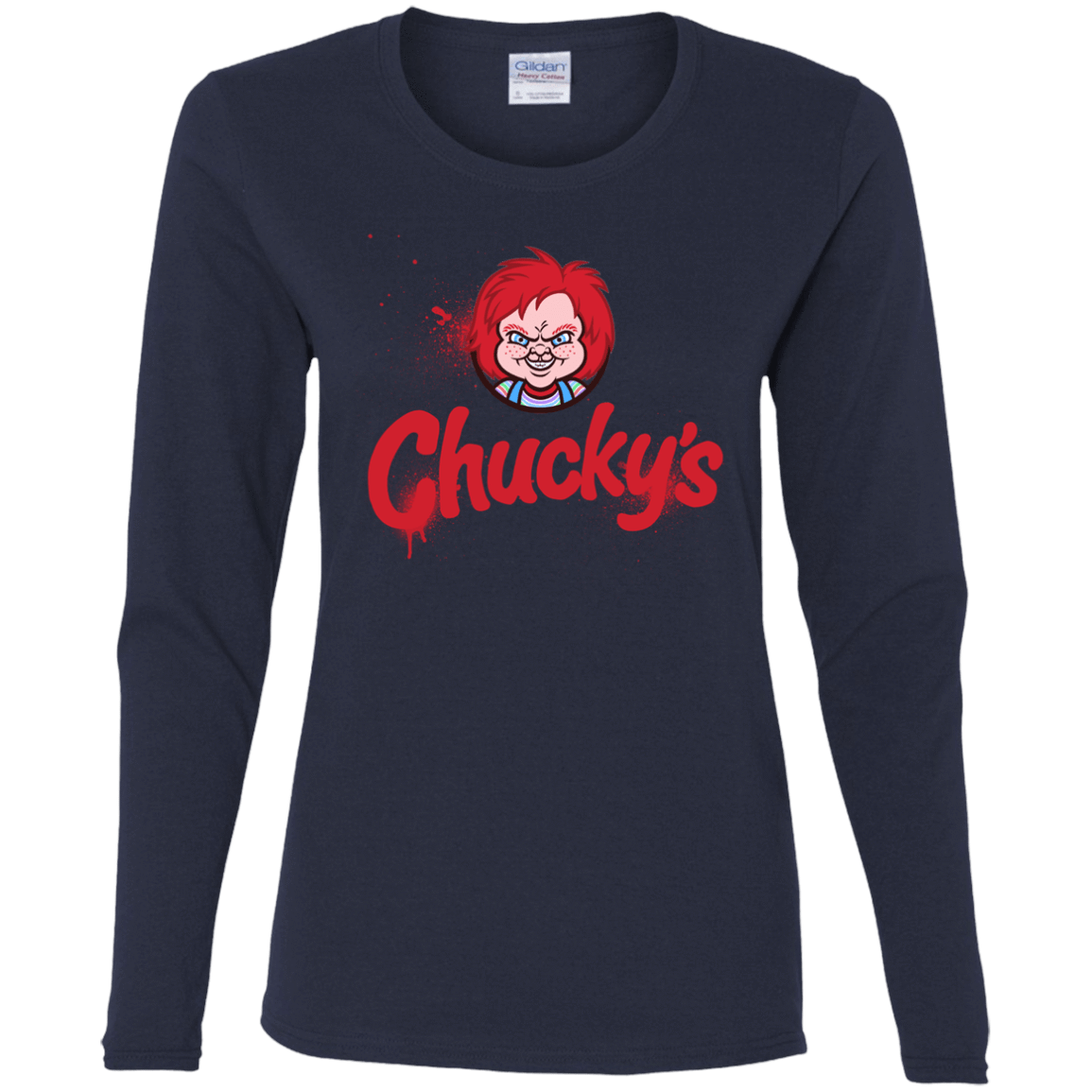 T-Shirts Navy / S Chuckys Logo Women's Long Sleeve T-Shirt