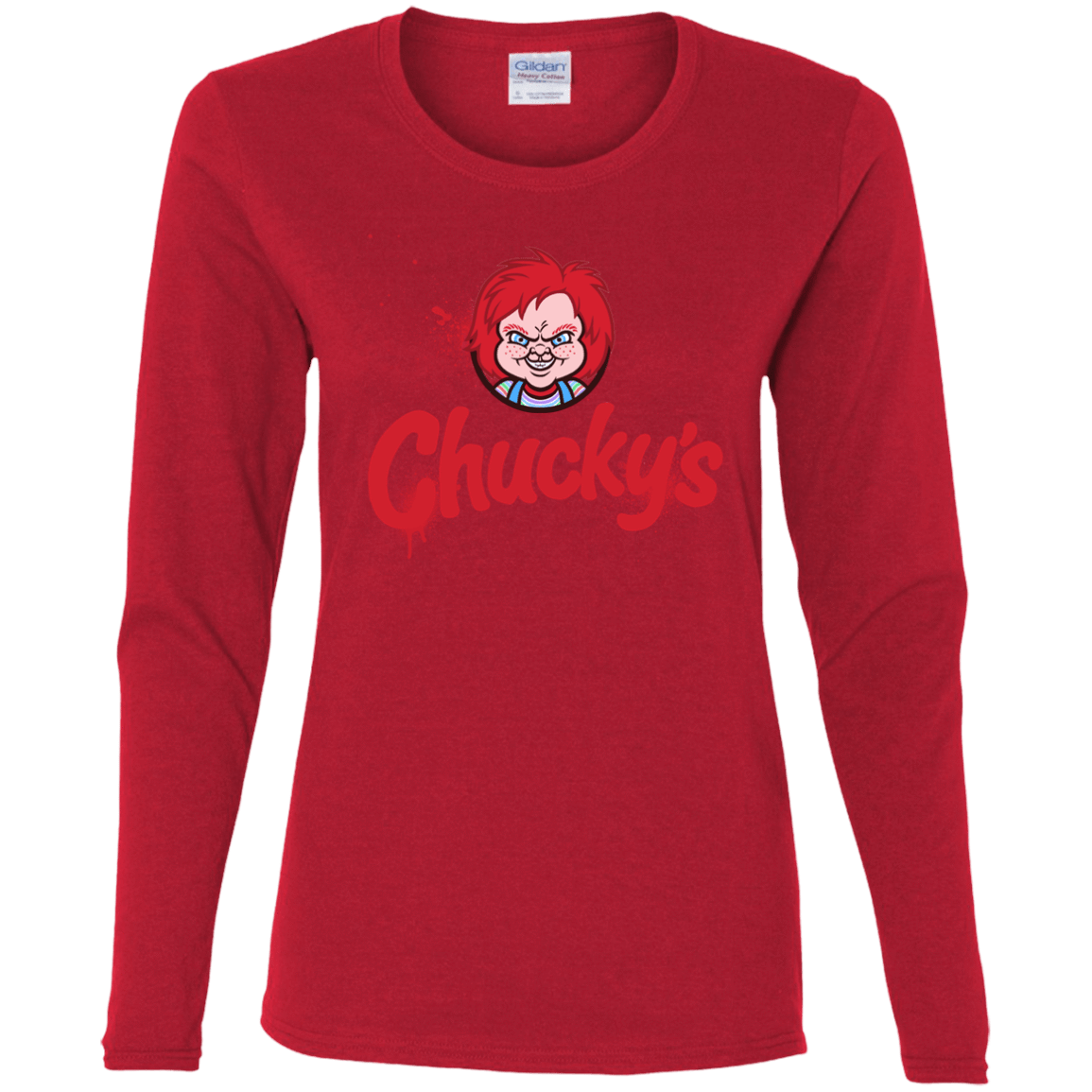 T-Shirts Red / S Chuckys Logo Women's Long Sleeve T-Shirt
