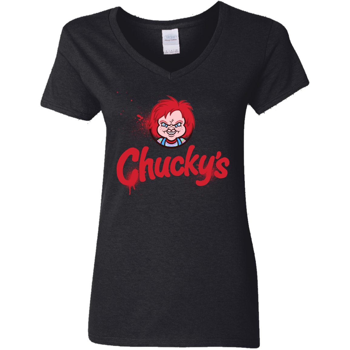 T-Shirts Black / S Chuckys Logo Women's V-Neck T-Shirt