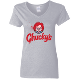 T-Shirts Sport Grey / S Chuckys Logo Women's V-Neck T-Shirt