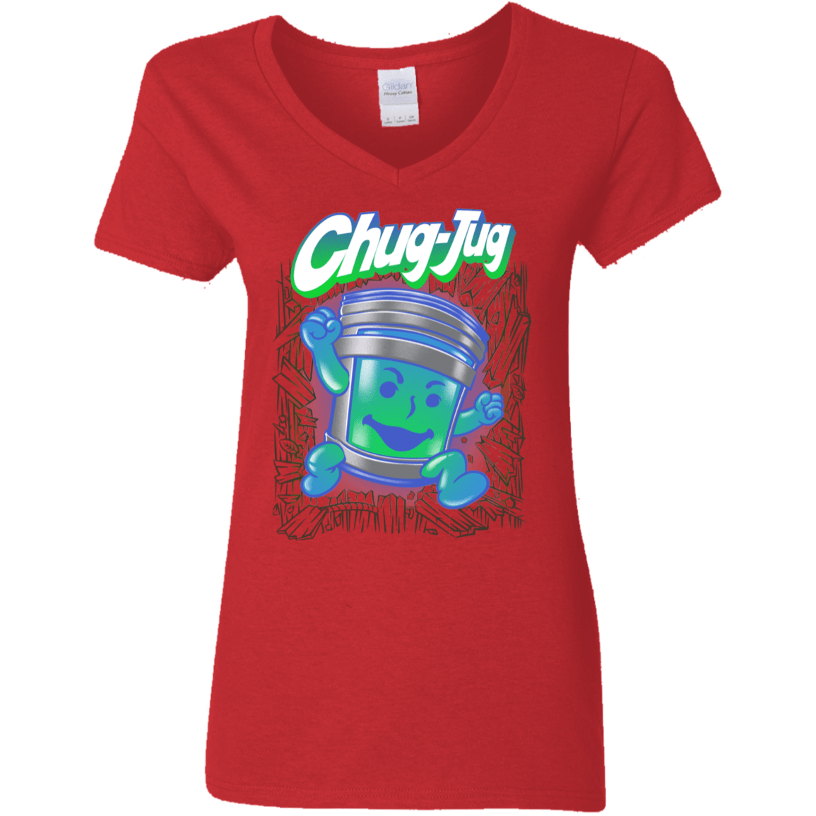 T-Shirts Red / S Chug-Jug Women's V-Neck T-Shirt