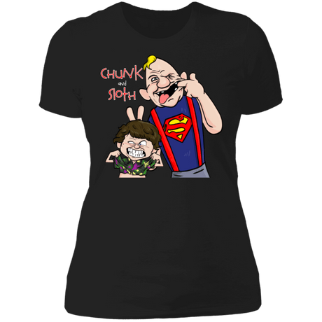 T-Shirts Black / S Chunk And Sloth Women's Premium T-Shirt