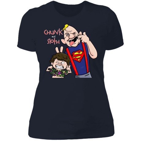 T-Shirts Midnight Navy / S Chunk And Sloth Women's Premium T-Shirt