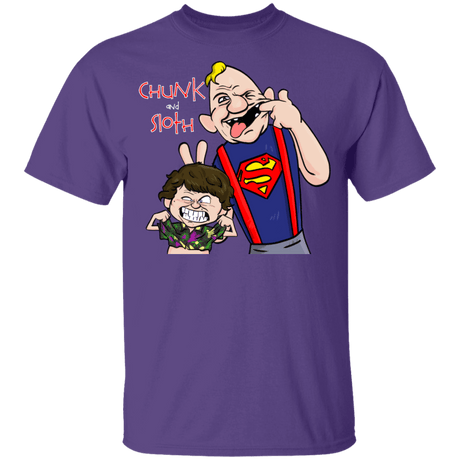 T-Shirts Purple / YXS Chunk And Sloth Youth T-Shirt