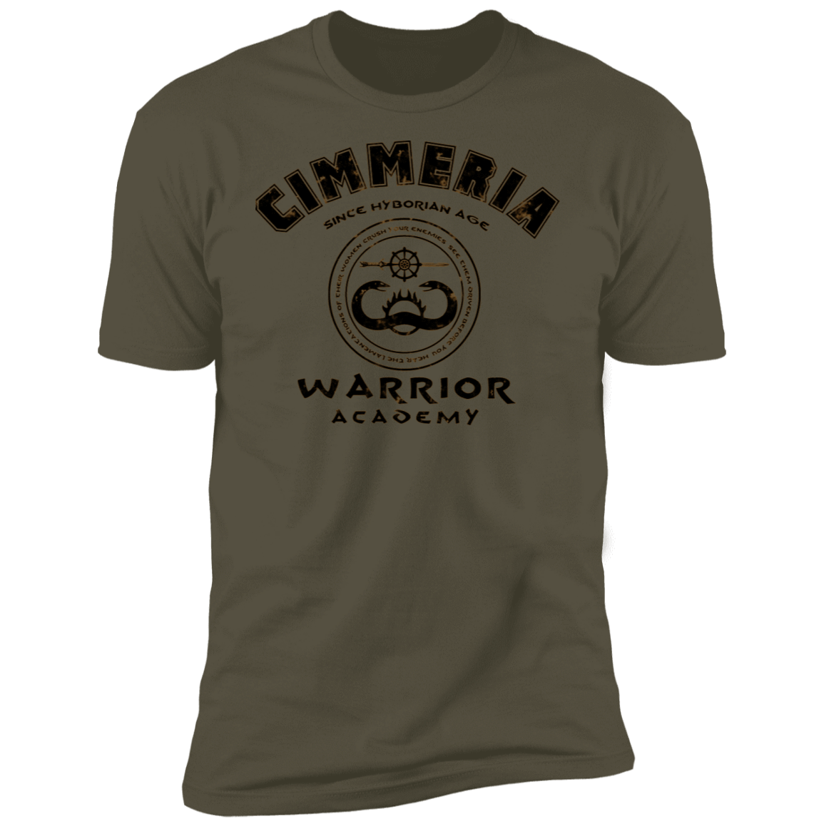 T-Shirts Military Green / S Cimmeria Warrior Academy Men's Premium T-Shirt