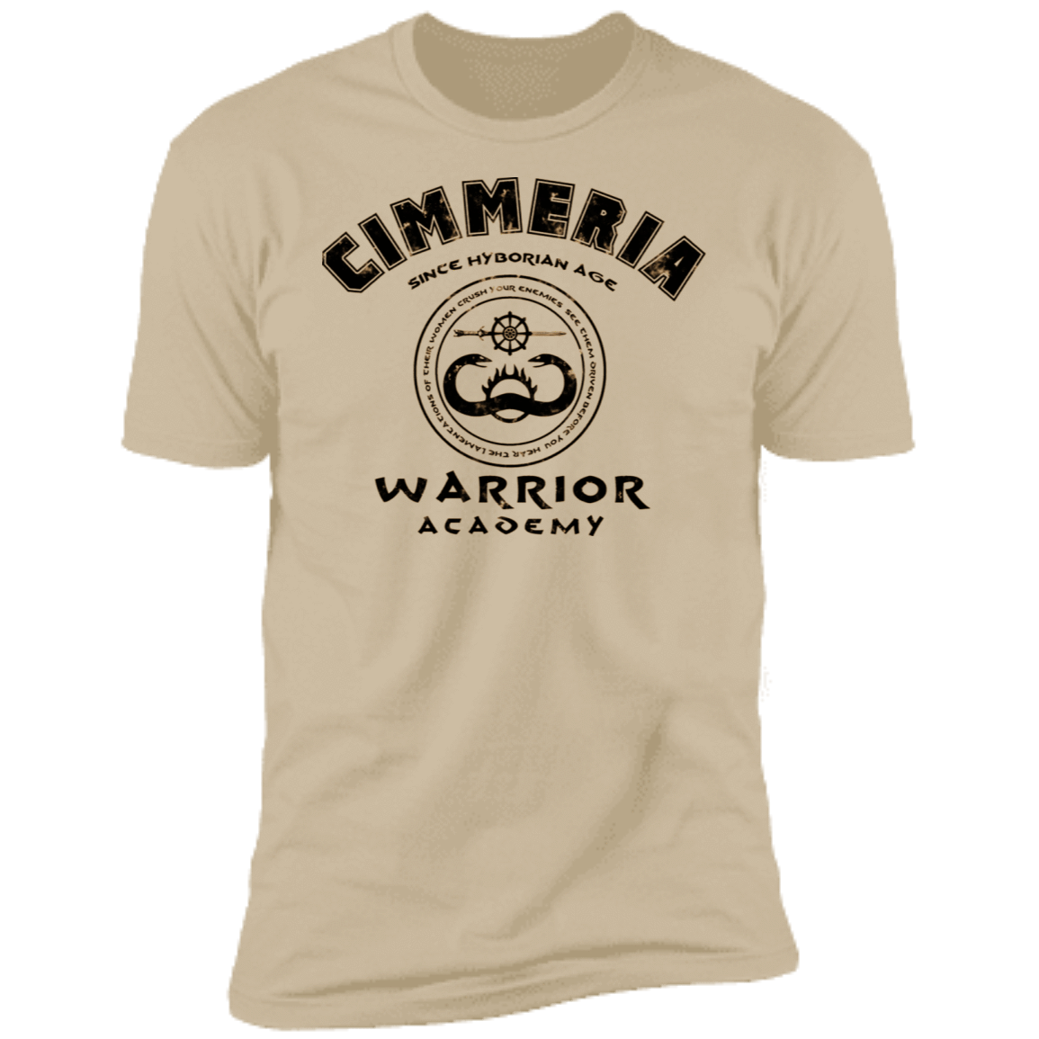 T-Shirts Sand / S Cimmeria Warrior Academy Men's Premium T-Shirt