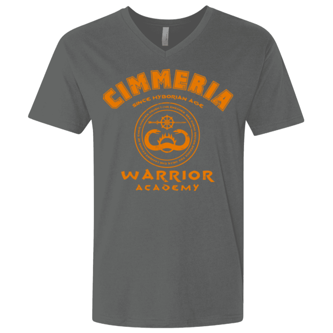 T-Shirts Heavy Metal / X-Small Cimmeria Warrior Academy Men's Premium V-Neck