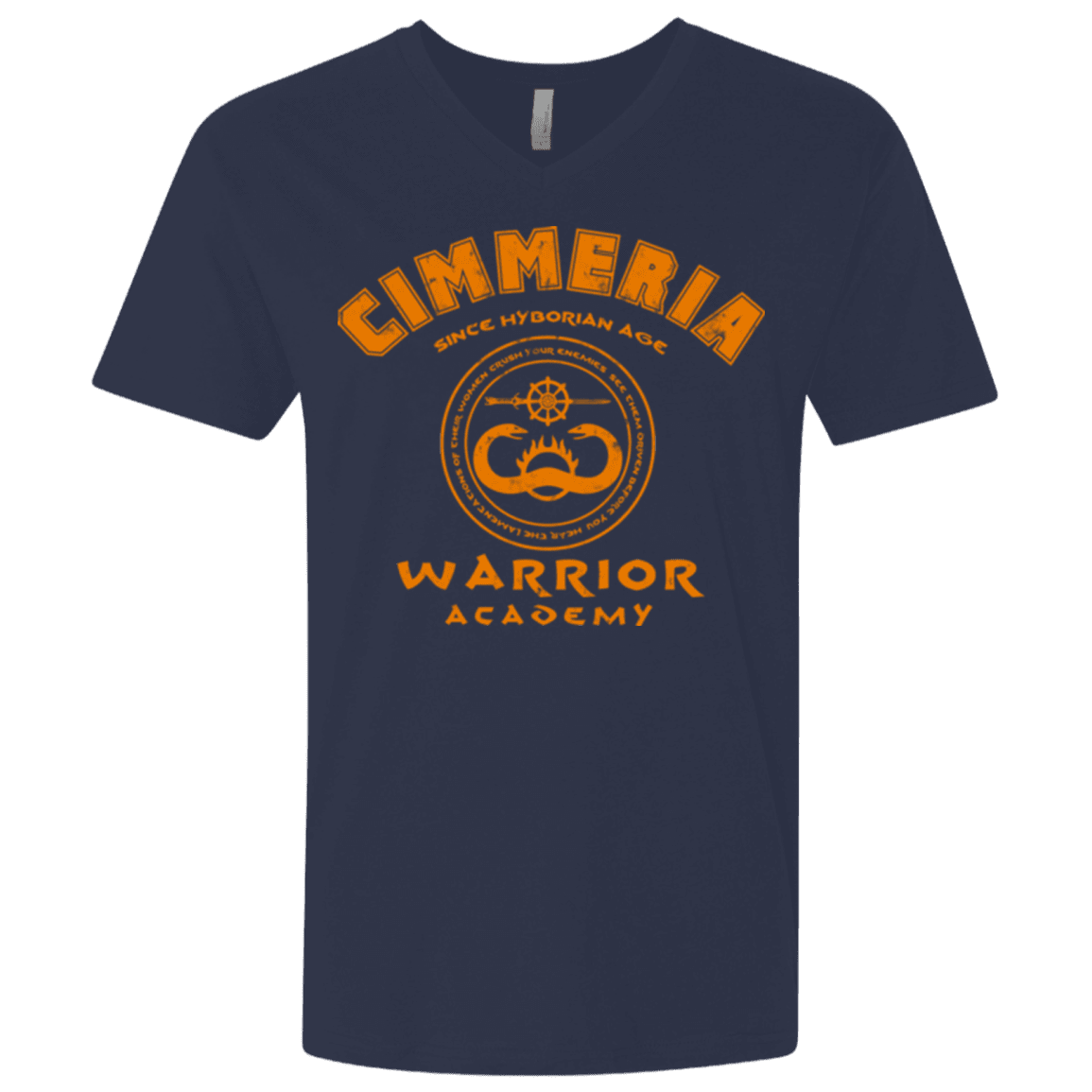 T-Shirts Midnight Navy / X-Small Cimmeria Warrior Academy Men's Premium V-Neck