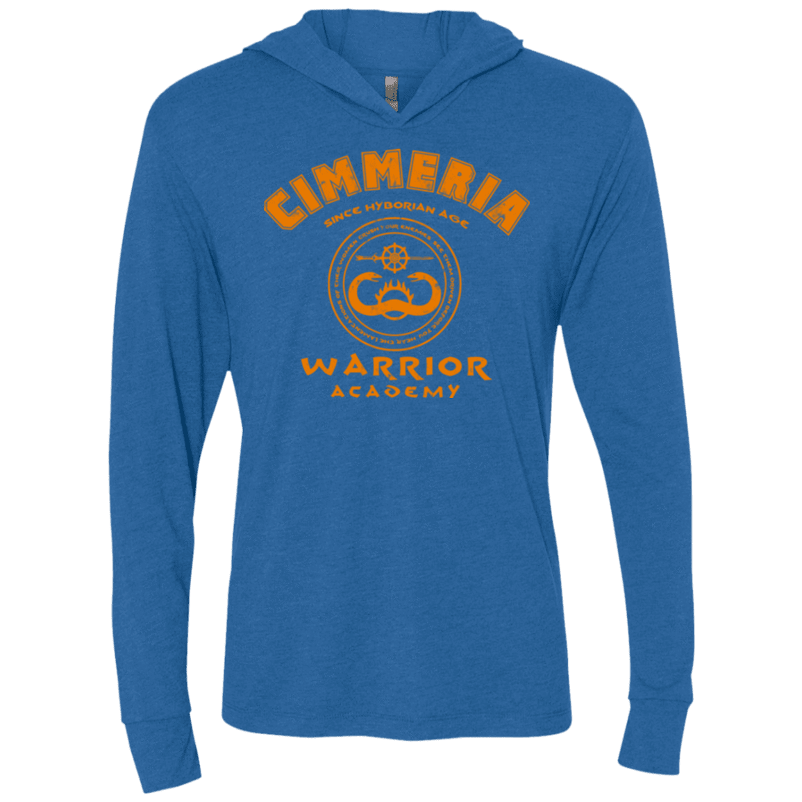 T-Shirts Vintage Royal / X-Small Cimmeria Warrior Academy Triblend Long Sleeve Hoodie Tee