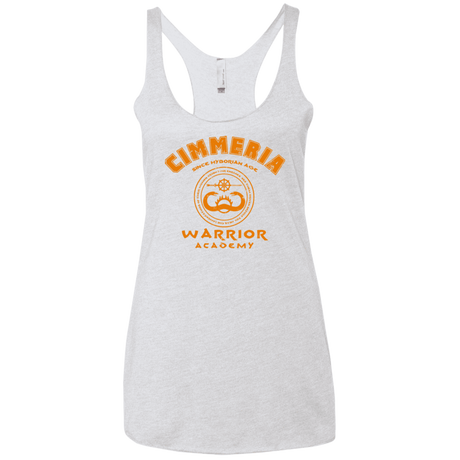 T-Shirts Heather White / X-Small Cimmeria Warrior Academy Women's Triblend Racerback Tank