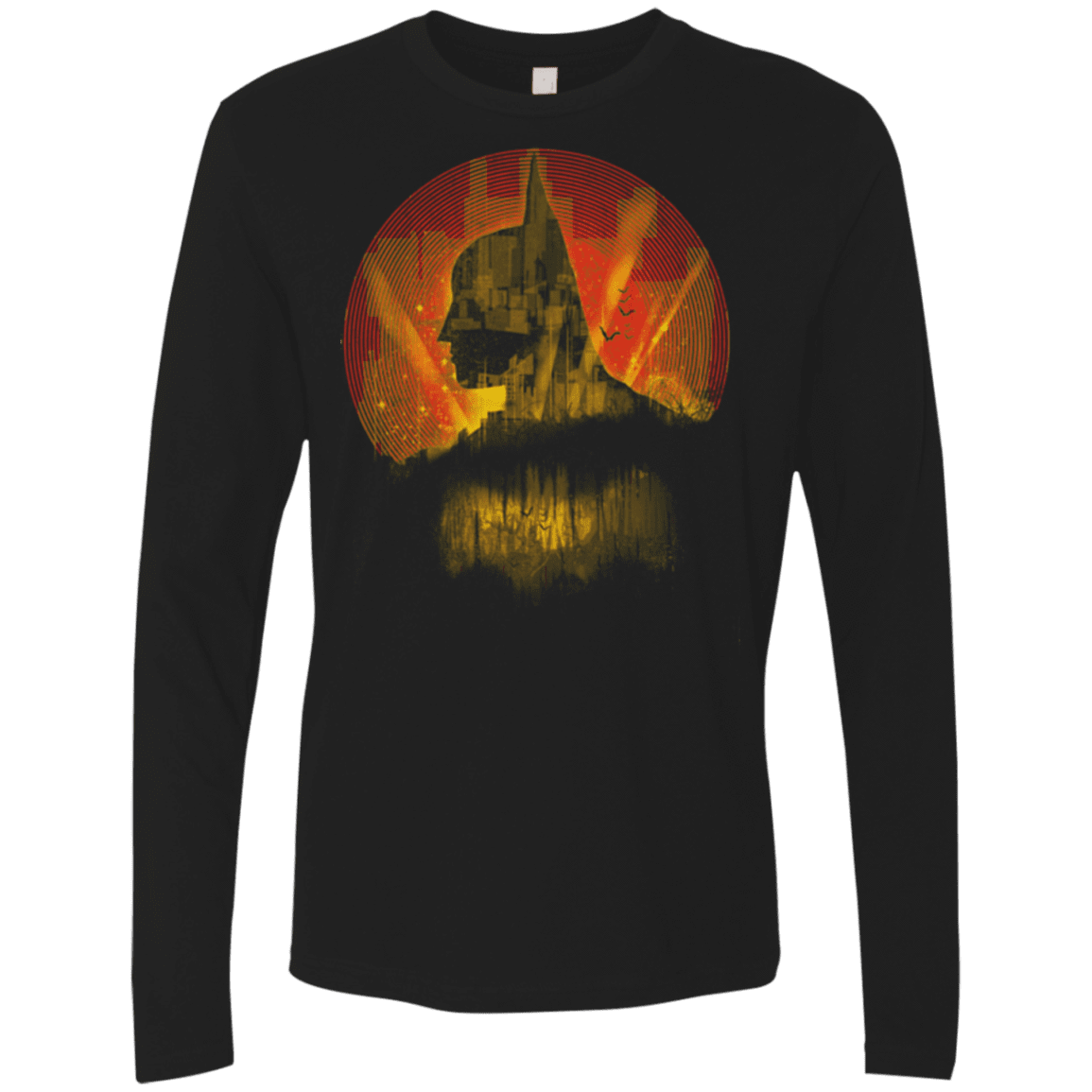 T-Shirts Black / Small City Knight Doc Orange Men's Premium Long Sleeve