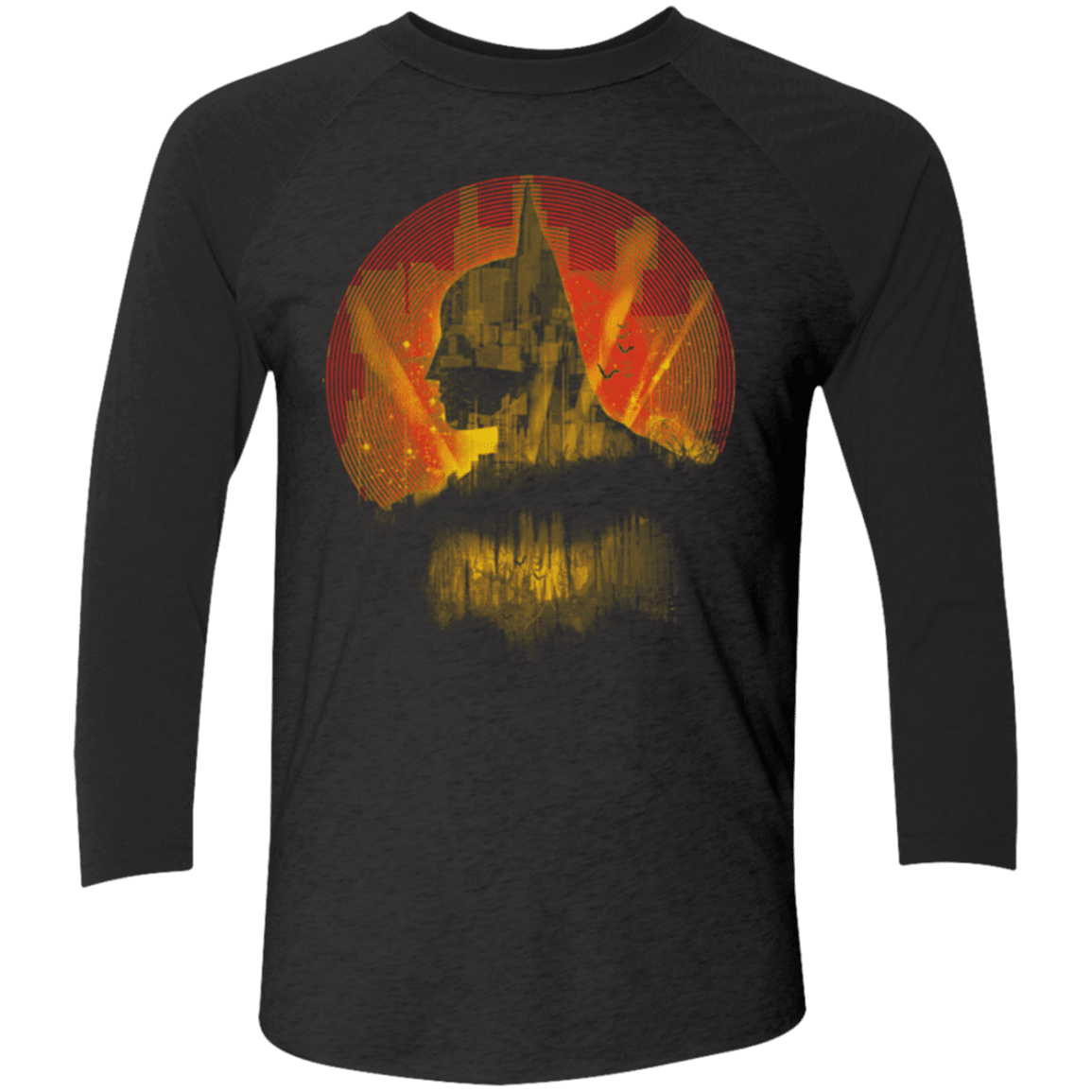T-Shirts Vintage Black/Vintage Black / X-Small City Knight Doc Orange Men's Triblend 3/4 Sleeve