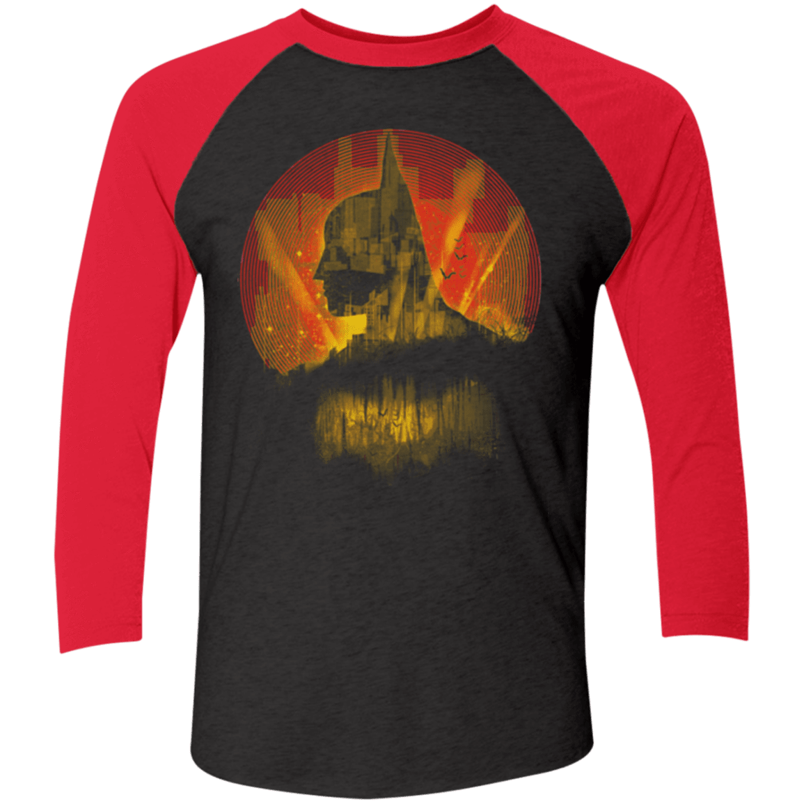 T-Shirts Vintage Black/Vintage Red / X-Small City Knight Doc Orange Men's Triblend 3/4 Sleeve