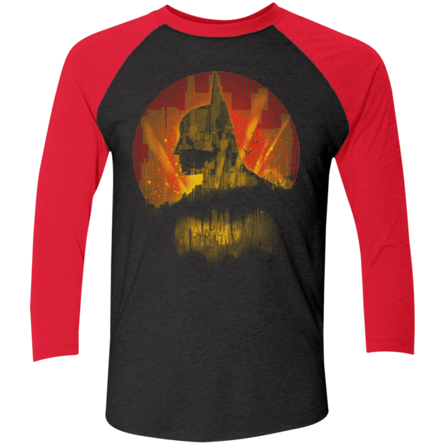 T-Shirts Vintage Black/Vintage Red / X-Small City Knight Doc Orange Men's Triblend 3/4 Sleeve