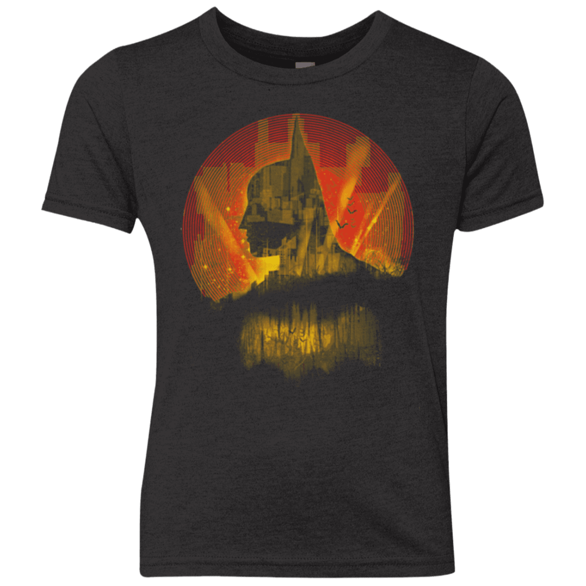 T-Shirts Vintage Black / YXS City Knight Doc Orange Youth Triblend T-Shirt