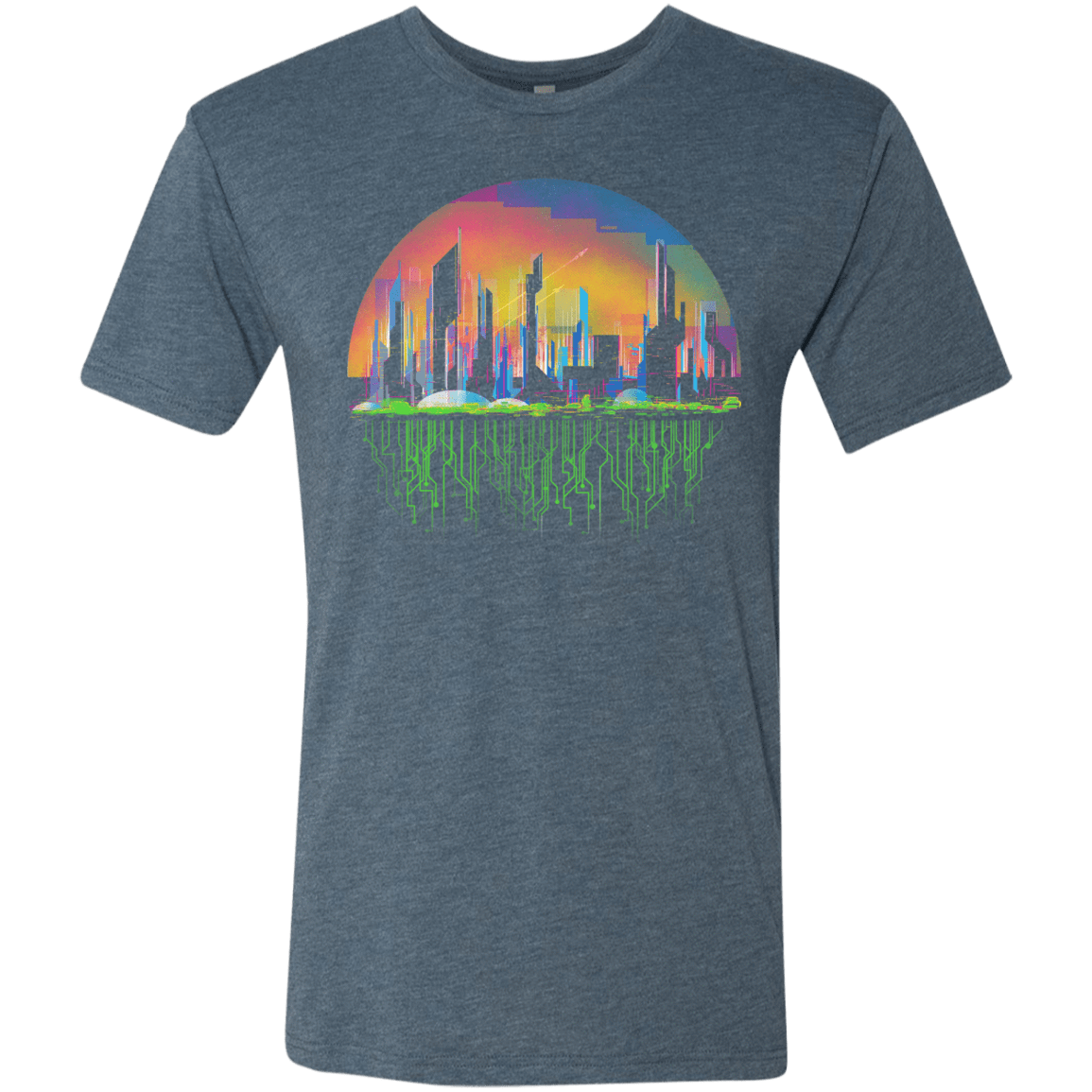T-Shirts Indigo / S City of Tomorrow Men's Triblend T-Shirt