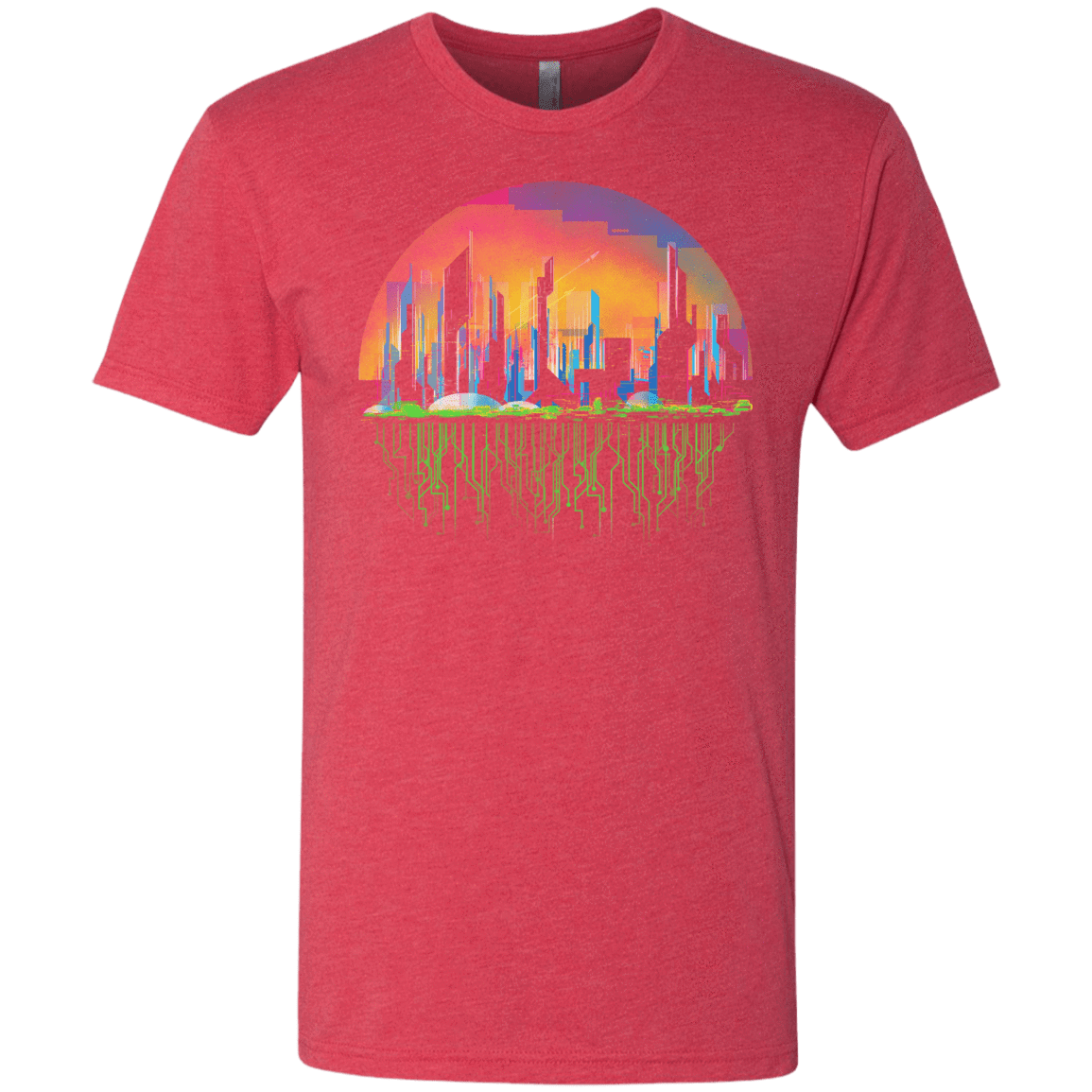 T-Shirts Vintage Red / S City of Tomorrow Men's Triblend T-Shirt
