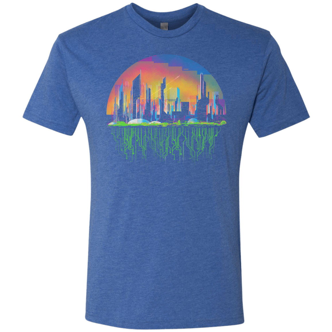 T-Shirts Vintage Royal / S City of Tomorrow Men's Triblend T-Shirt