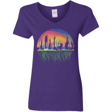 City of Tomorrow Women's V-Neck T-Shirt