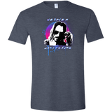 T-Shirts Heather Navy / S City to Burn Cyberpunk 2077 Men's Semi-Fitted Softstyle