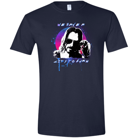 T-Shirts Navy / X-Small City to Burn Cyberpunk 2077 Men's Semi-Fitted Softstyle