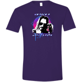 T-Shirts Purple / S City to Burn Cyberpunk 2077 Men's Semi-Fitted Softstyle