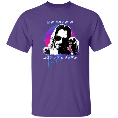 T-Shirts Purple / S City to Burn Cyberpunk 2077 T-Shirt