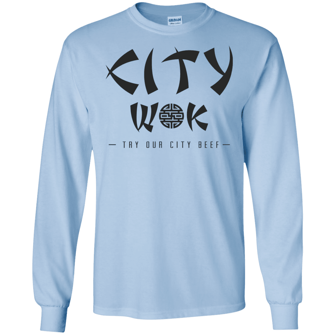 T-Shirts Light Blue / S City Wok Men's Long Sleeve T-Shirt