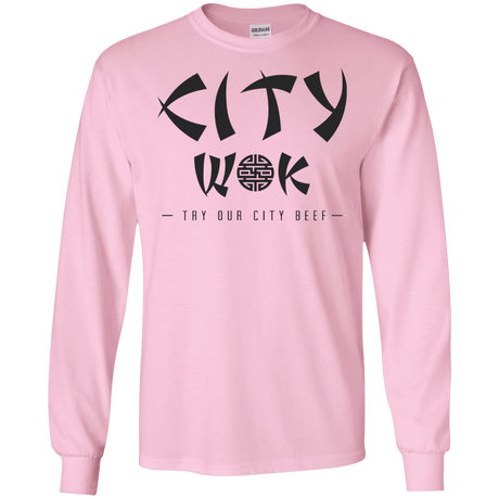 T-Shirts Light Pink / S City Wok Men's Long Sleeve T-Shirt
