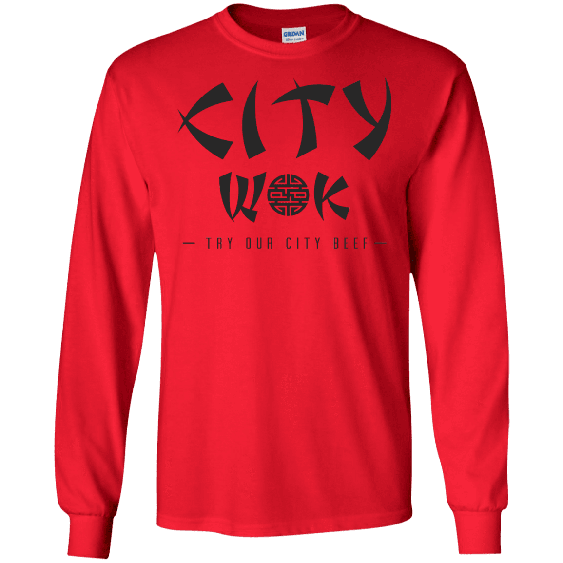 T-Shirts Red / S City Wok Men's Long Sleeve T-Shirt