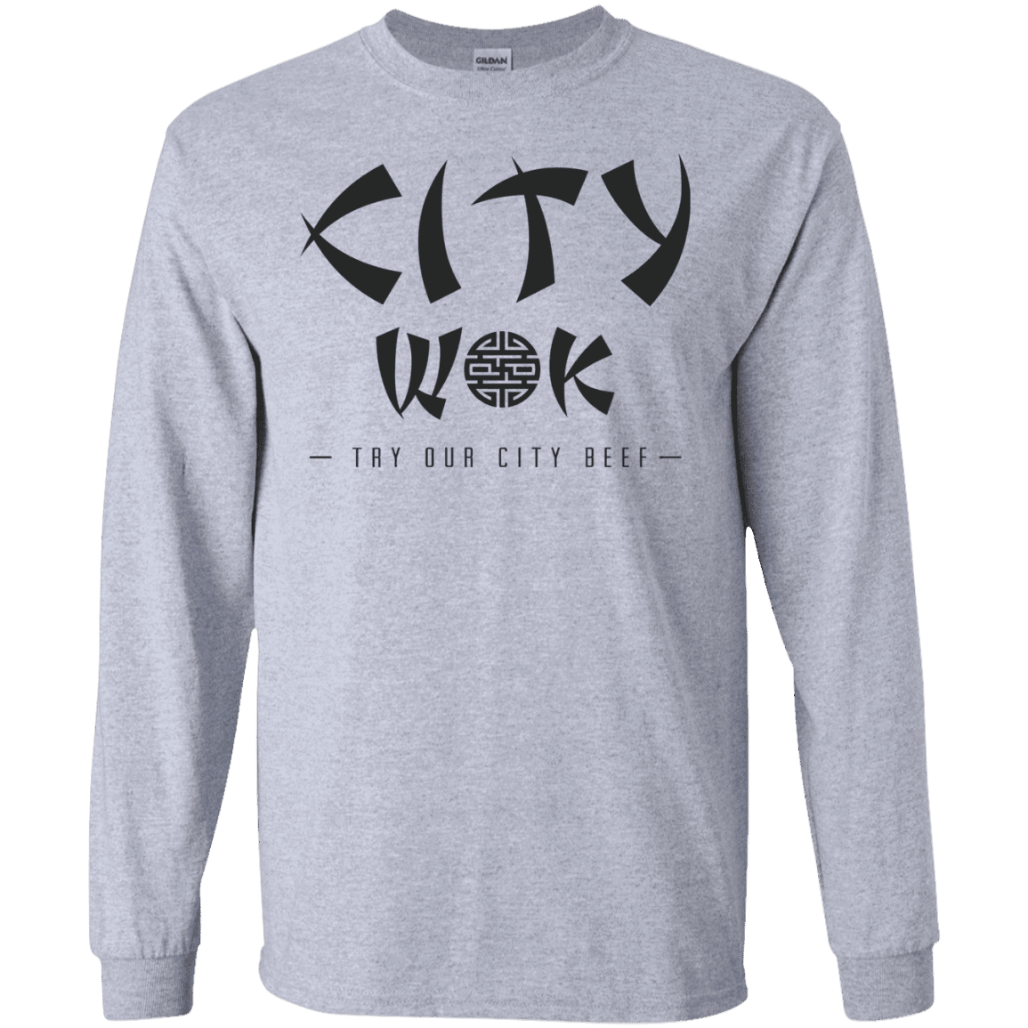 T-Shirts Sport Grey / S City Wok Men's Long Sleeve T-Shirt