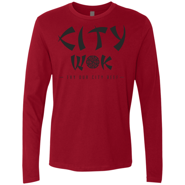 T-Shirts Cardinal / S City Wok Men's Premium Long Sleeve