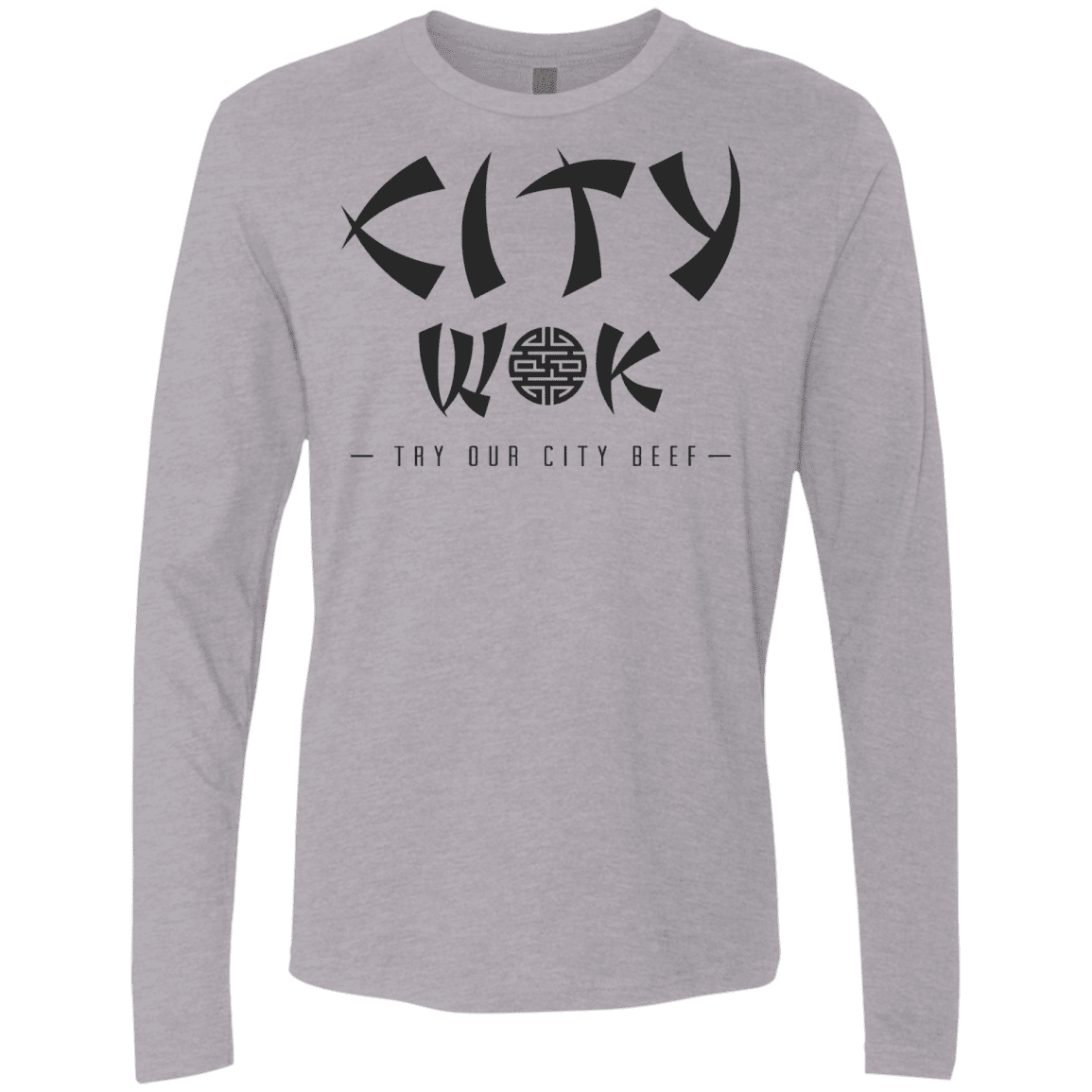 T-Shirts Heather Grey / S City Wok Men's Premium Long Sleeve