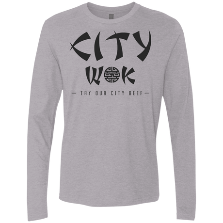 T-Shirts Heather Grey / S City Wok Men's Premium Long Sleeve