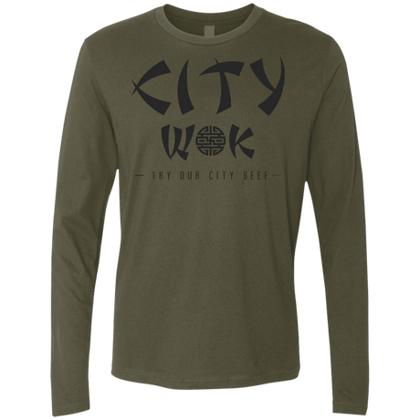 T-Shirts Military Green / S City Wok Men's Premium Long Sleeve
