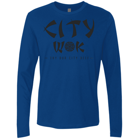 T-Shirts Royal / S City Wok Men's Premium Long Sleeve