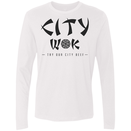 T-Shirts White / S City Wok Men's Premium Long Sleeve