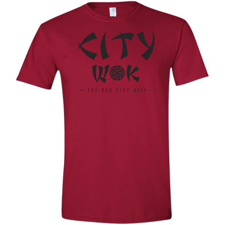 T-Shirts Cardinal Red / S City Wok Men's Semi-Fitted Softstyle