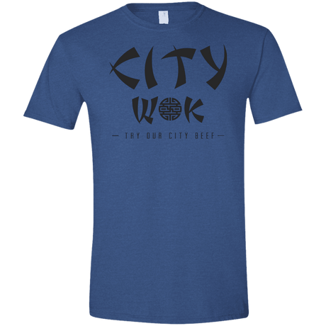 T-Shirts Heather Royal / X-Small City Wok Men's Semi-Fitted Softstyle