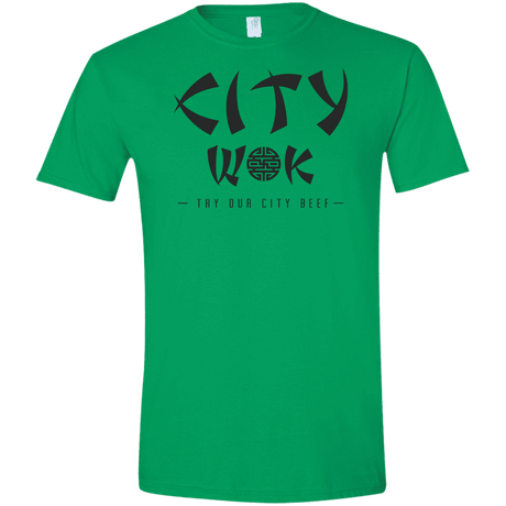 T-Shirts Irish Green / S City Wok Men's Semi-Fitted Softstyle
