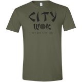 T-Shirts Military Green / S City Wok Men's Semi-Fitted Softstyle