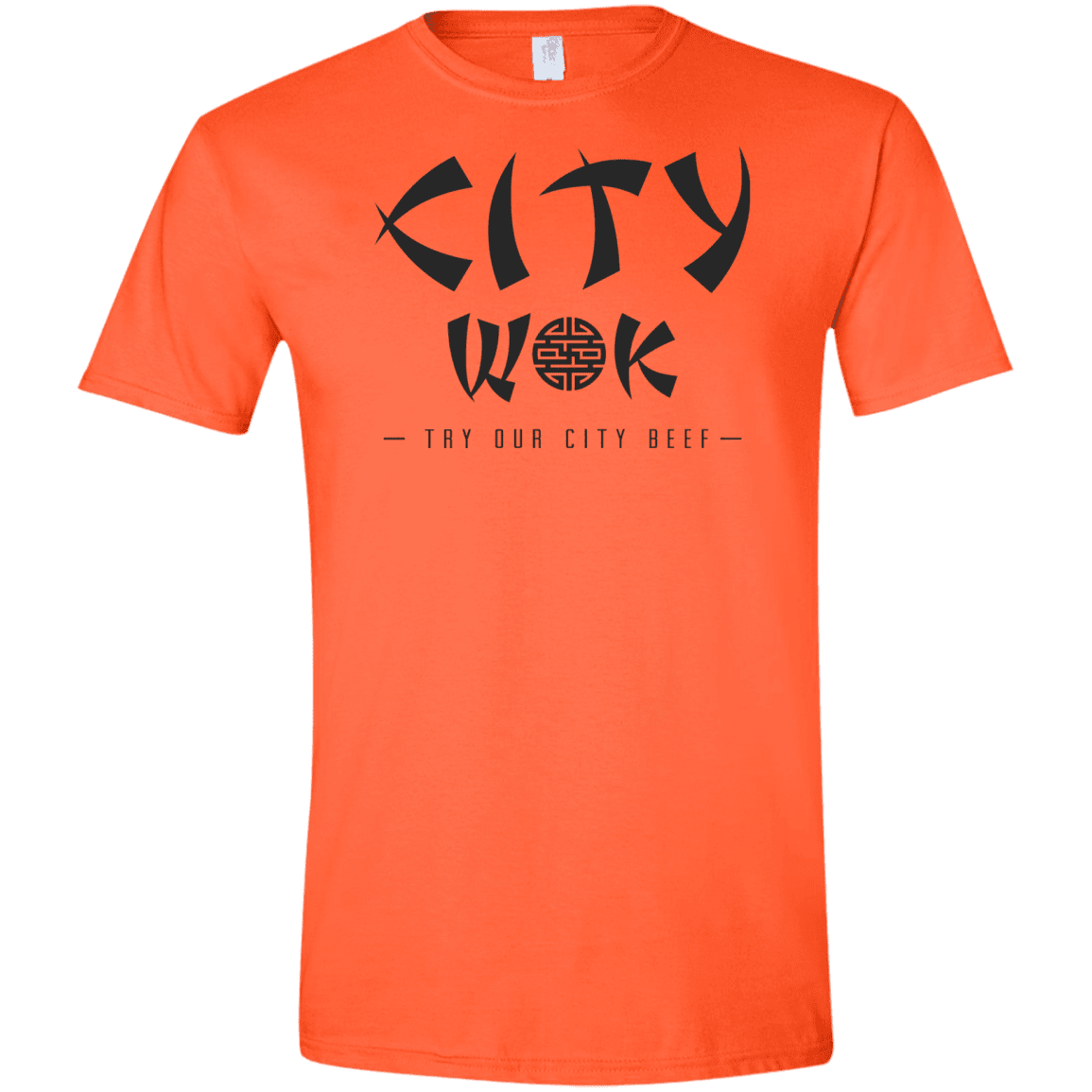 T-Shirts Orange / S City Wok Men's Semi-Fitted Softstyle
