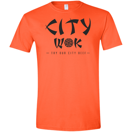 T-Shirts Orange / S City Wok Men's Semi-Fitted Softstyle