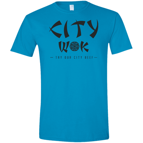 T-Shirts Sapphire / S City Wok Men's Semi-Fitted Softstyle