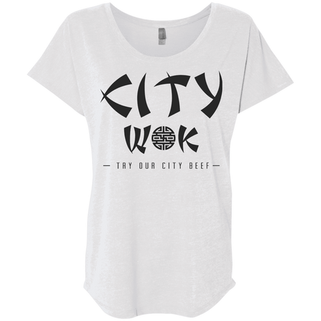 T-Shirts Heather White / X-Small City Wok Triblend Dolman Sleeve