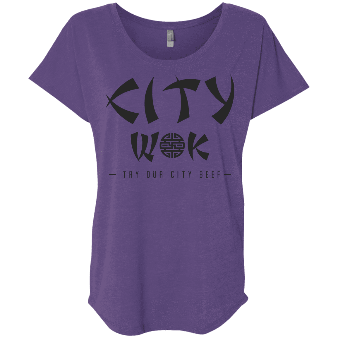 T-Shirts Purple Rush / X-Small City Wok Triblend Dolman Sleeve